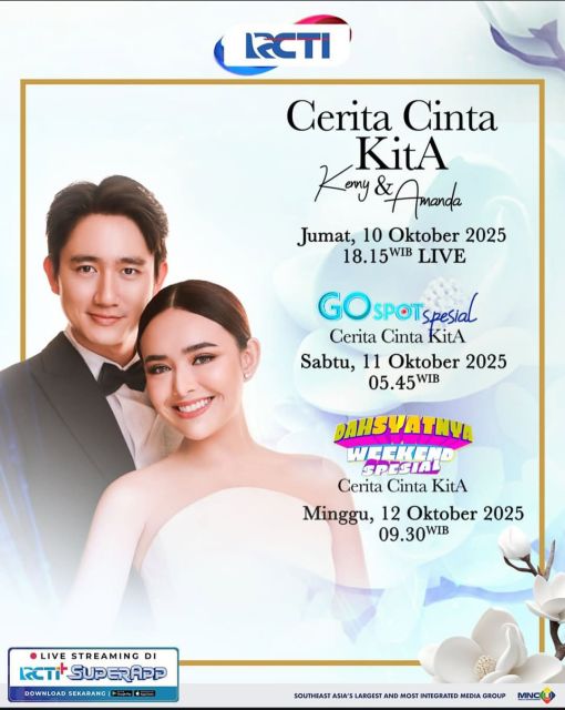 Resmi Menikah! Ini Kisah Cinta Amanda Manopo dan Kenny Austin: 7 Bukti Cinta Yasmin Tak Sekadar Acting 19 disiarkan live di RCTI