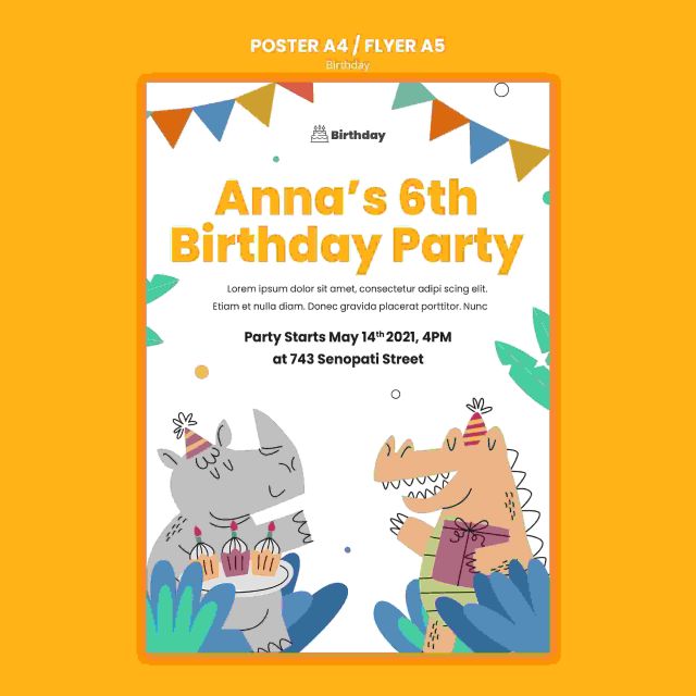 contoh undangan ulang tahun anak bahasa inggris