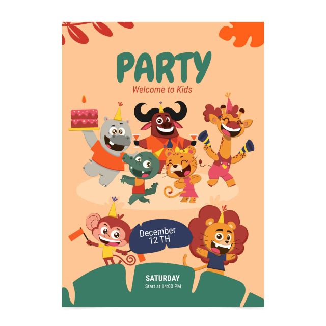 surat undangan ulang tahun anak tema kartun