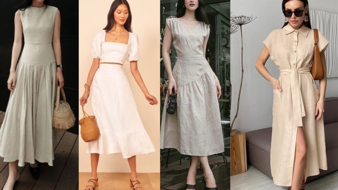 11 Inspirasi Christmas Outfit 2025: Gaya Natal Elegan yang Nggak Harus Merah dan Hijau! 30 Linen dress putih untuk Christmas outfit tropis 2025.