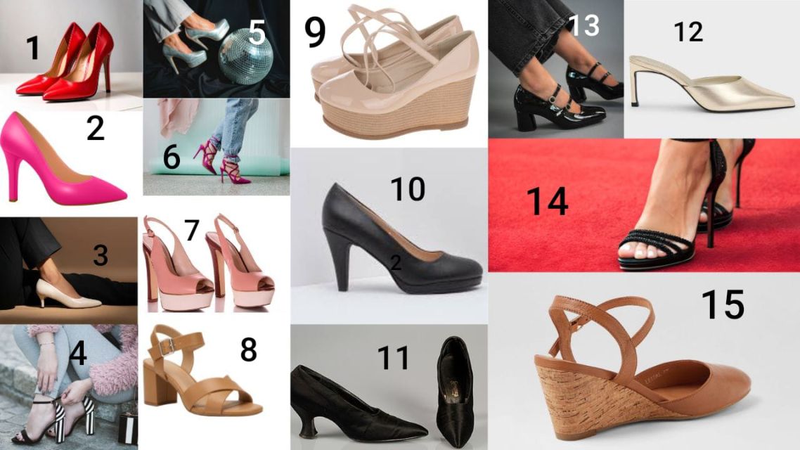 jenis sepatu wanita -heels