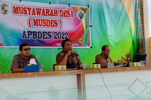 sambutan kepala desa dalam rapat