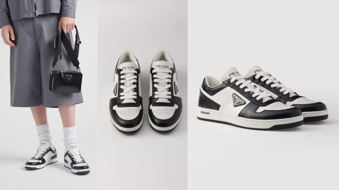 Prada Downtown Leather Sneaker