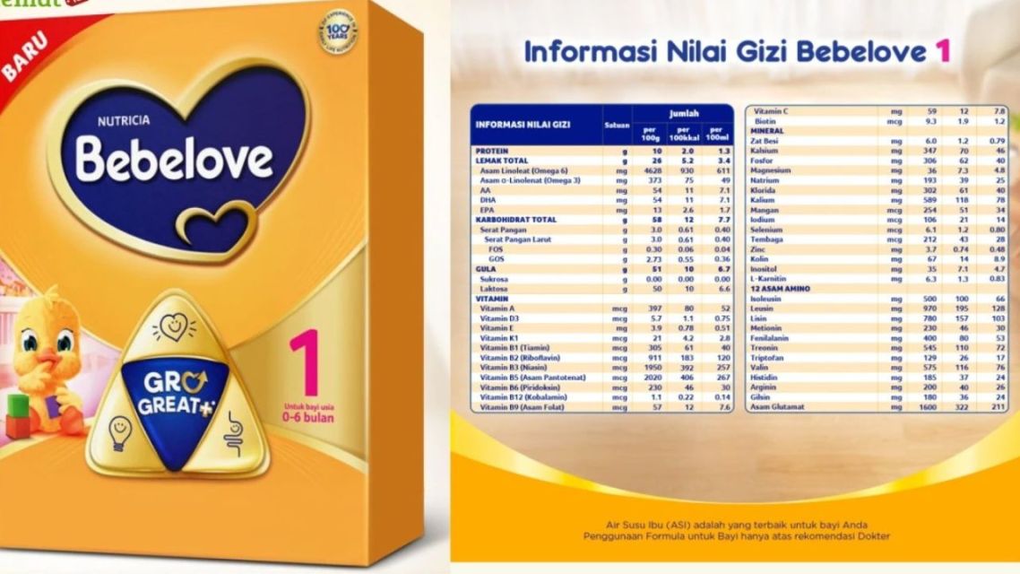 susu formula rendah gula-Bebelove 1