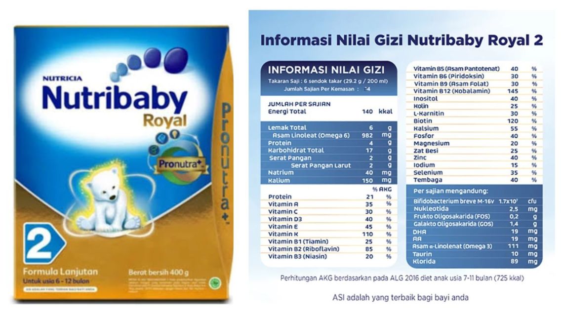 susu formula rendah gula-Nutribaby Royal Pronutra