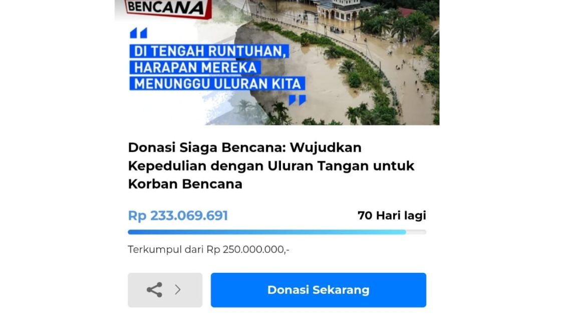 Lembaga Terpercaya Donasi Sumatra Darurat Bencana: 13 Rekomendasi Paling Kredibel untuk Berdonasi dan Terbukti Menyalurkan Bantuan 26 Berbuatbaik.id