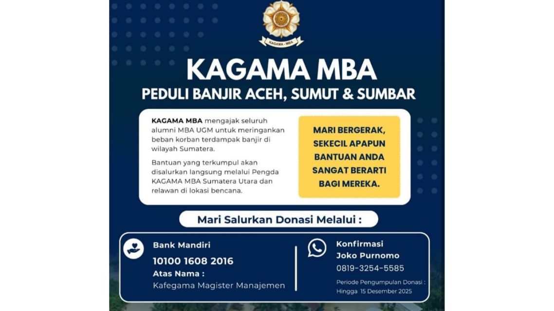 Lembaga Terpercaya Donasi Sumatra Darurat Bencana: 13 Rekomendasi Paling Kredibel untuk Berdonasi dan Terbukti Menyalurkan Bantuan 20 open donasi UGM