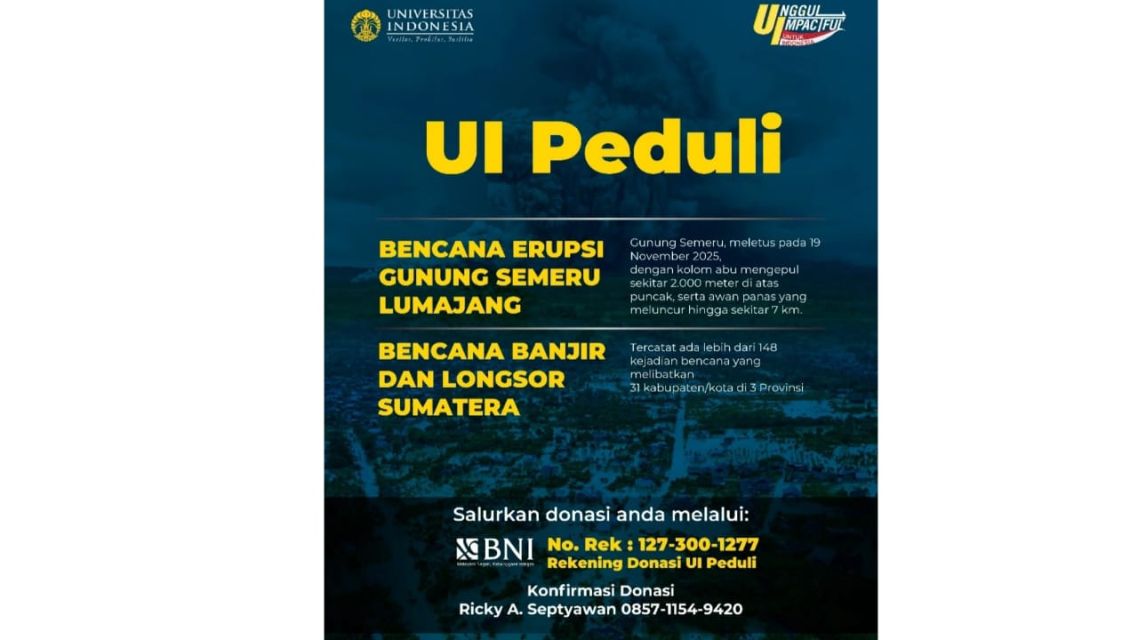 Lembaga Terpercaya Donasi Sumatra Darurat Bencana: 13 Rekomendasi Paling Kredibel untuk Berdonasi dan Terbukti Menyalurkan Bantuan 21 UI peduli