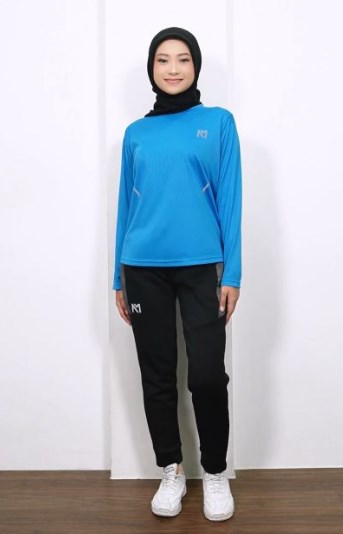 kaos lengan panjang dry fit badminton