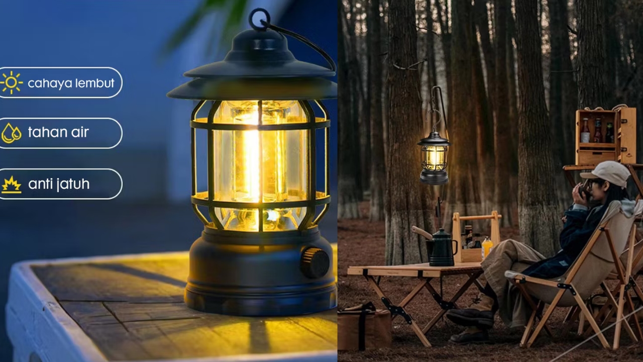 14 Pilihan Lampu Darurat, Solusi Tepat Saat Listrik Padam Mendadak 16 Lentera LED Camping (Baterai atau Rechargeable)