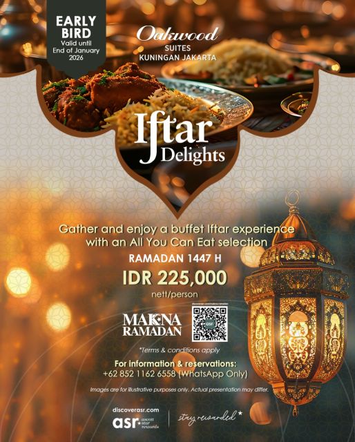 7 Paket Bukber Hotel di Jakarta 2026 untuk Iftar Bareng Keluarga dan Kantor 13 Oakwood suites kuningan iftar