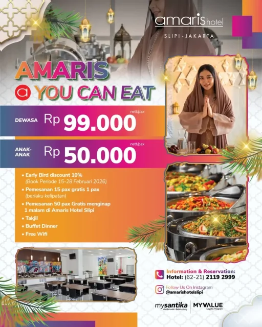 7 Paket Bukber Hotel di Jakarta 2026 untuk Iftar Bareng Keluarga dan Kantor 10 amaris hotel slipi paket iftar