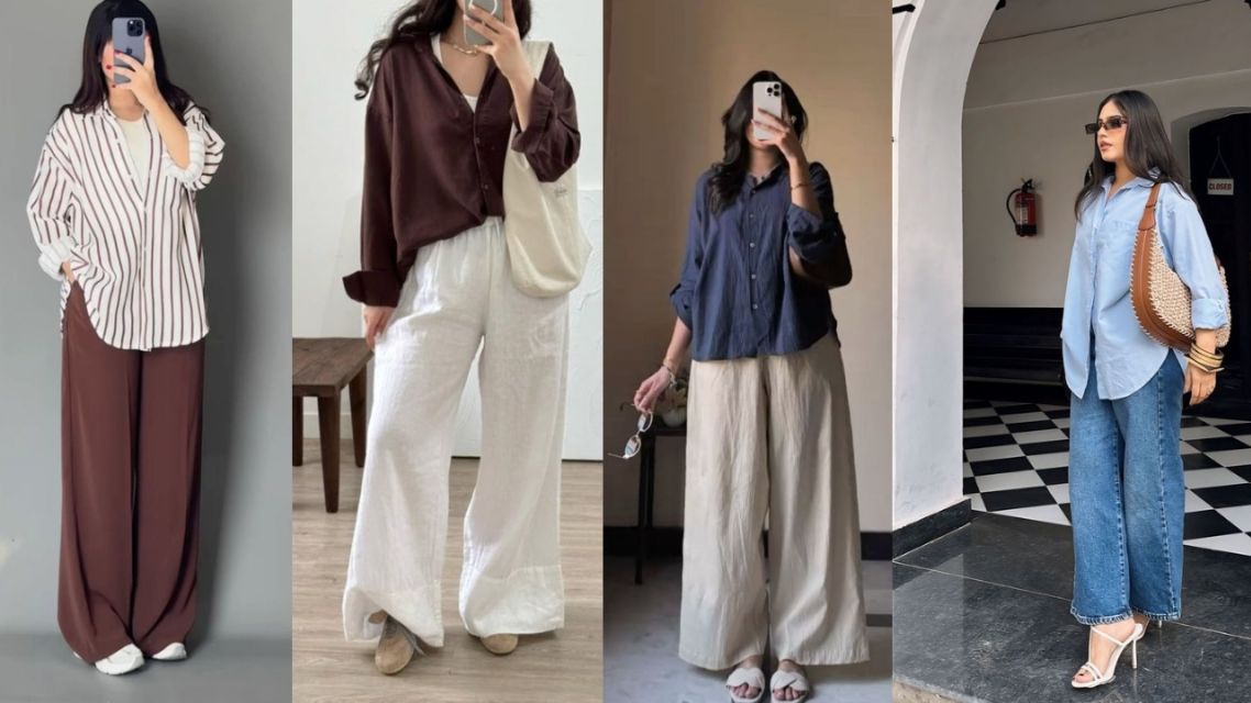 12 Ide Outfit Bukber Non Hijab yang Sopan & Tetap Stylish, Cocok buat Gen Z sampai Milenial 14 outfitbukber non hijab Oversized Shirt + Straight Pants