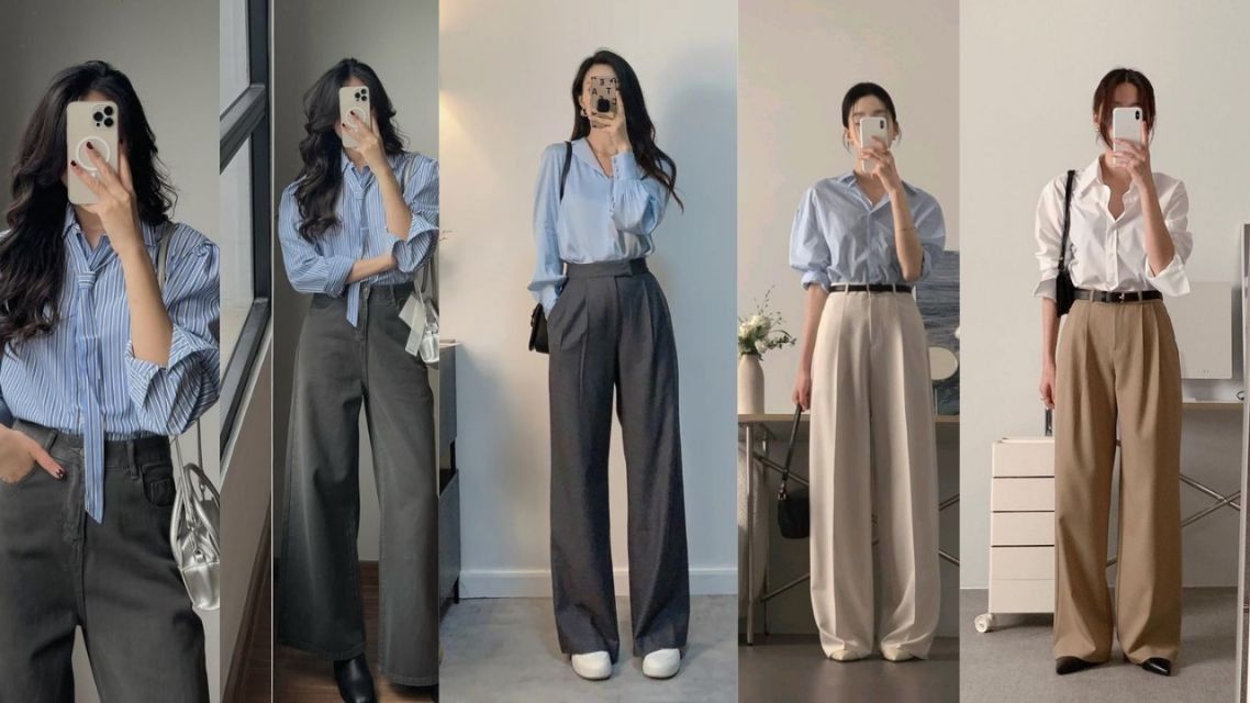 12 Ide Outfit Bukber Non Hijab yang Sopan & Tetap Stylish, Cocok buat Gen Z sampai Milenial 16 Blouse + Kulot High Waist