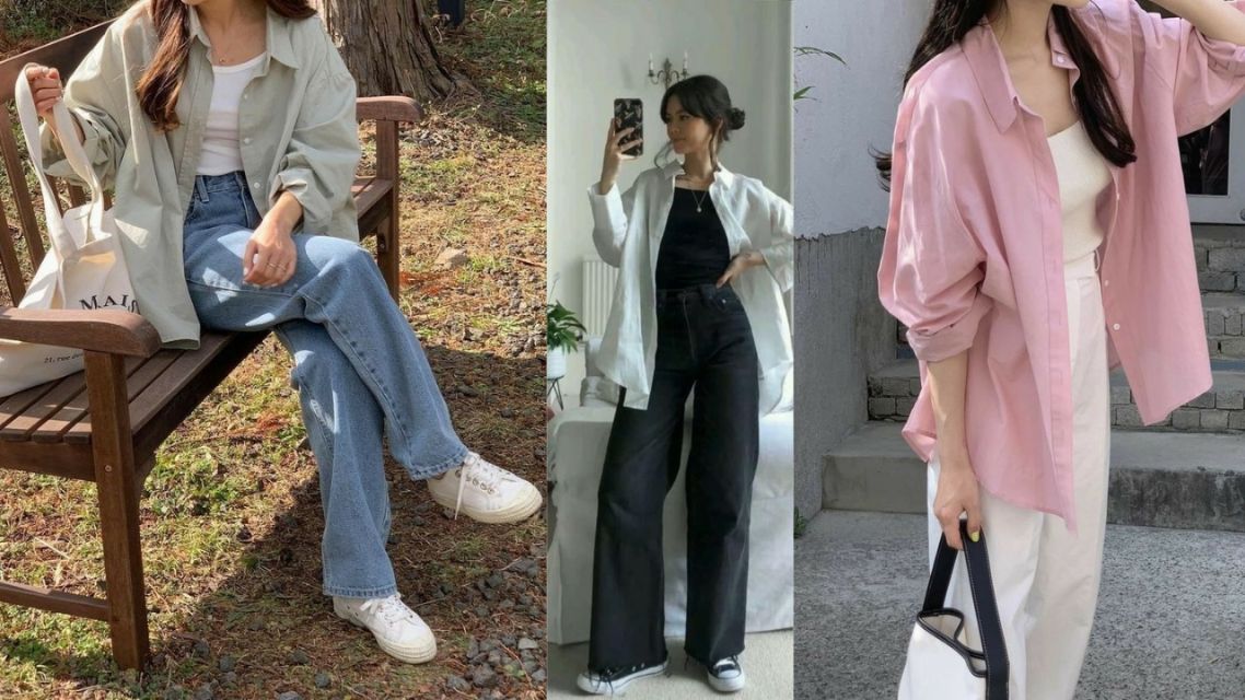 12 Ide Outfit Bukber Non Hijab yang Sopan & Tetap Stylish, Cocok buat Gen Z sampai Milenial 18 T-shirt + Outer + Jeans