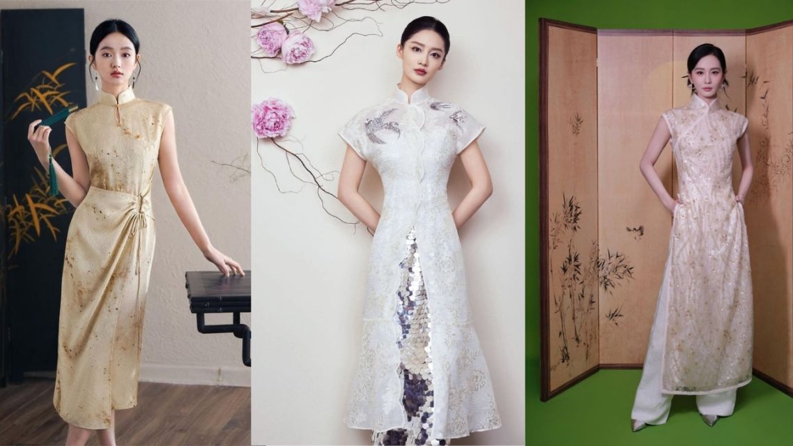12 Inspirasi Cheongsam Modern Nggak Harus Merah Klasik, Tetap Meriah dan Bermakna 16 Cheongsam Asimetris Modern Cut