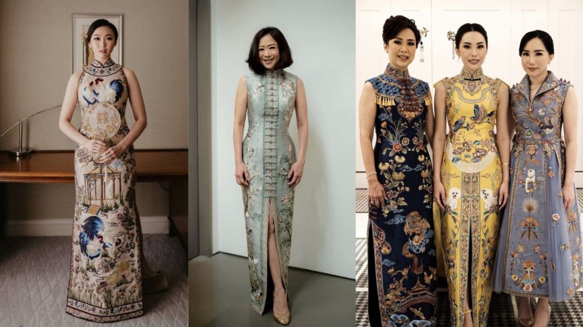 12 Inspirasi Cheongsam Modern Nggak Harus Merah Klasik, Tetap Meriah dan Bermakna 25 Cheongsam Embroidery Premium Motif Simbolik