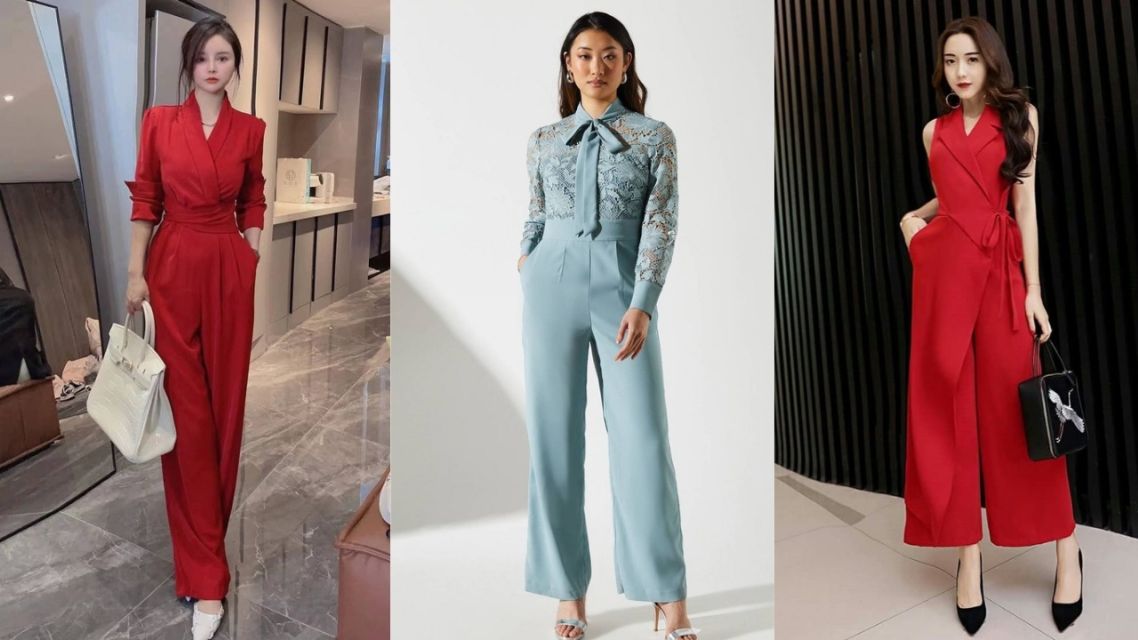16 Inspirasi Outfit Imlek yang Modern & Elegan, Bikin Penampilan Makin Stand Out! 26 Jumpsuit Satin atau Crepe