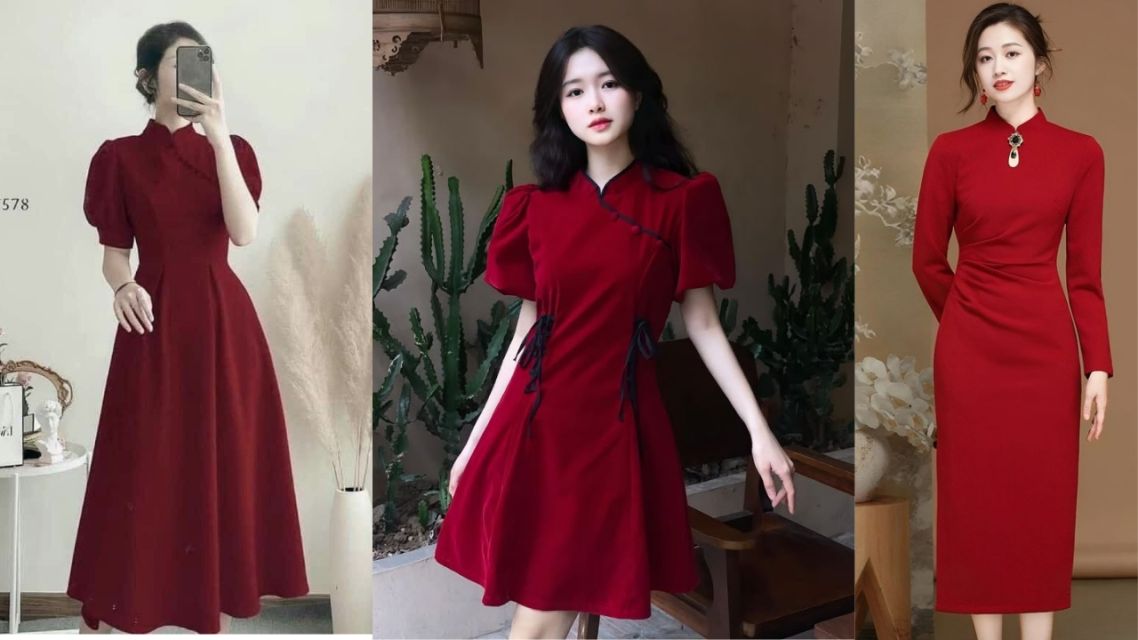 16 Inspirasi Outfit Imlek yang Modern & Elegan, Bikin Penampilan Makin Stand Out! 22 Dress Merah Minimalis dengan Cutting Clean