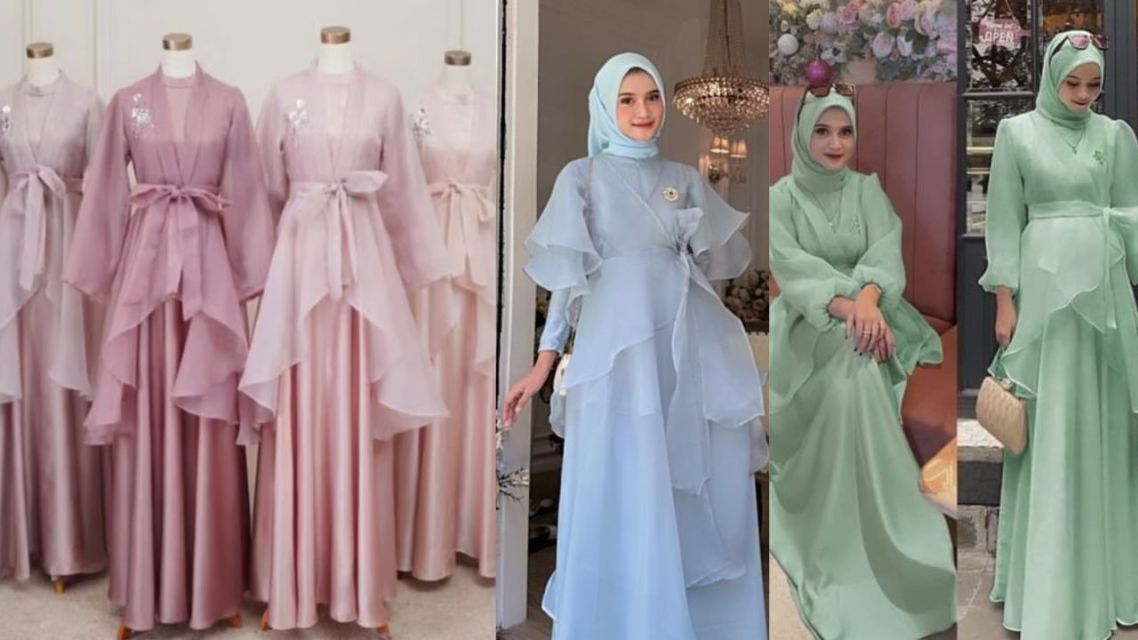 8 Tren Gamis Dewasa untuk Lebaran 2026 yang Viral di TikTok, Elegan dan Bikin Penampilan Stunning 12 Gamis dengan Outer Organza yang Mewah