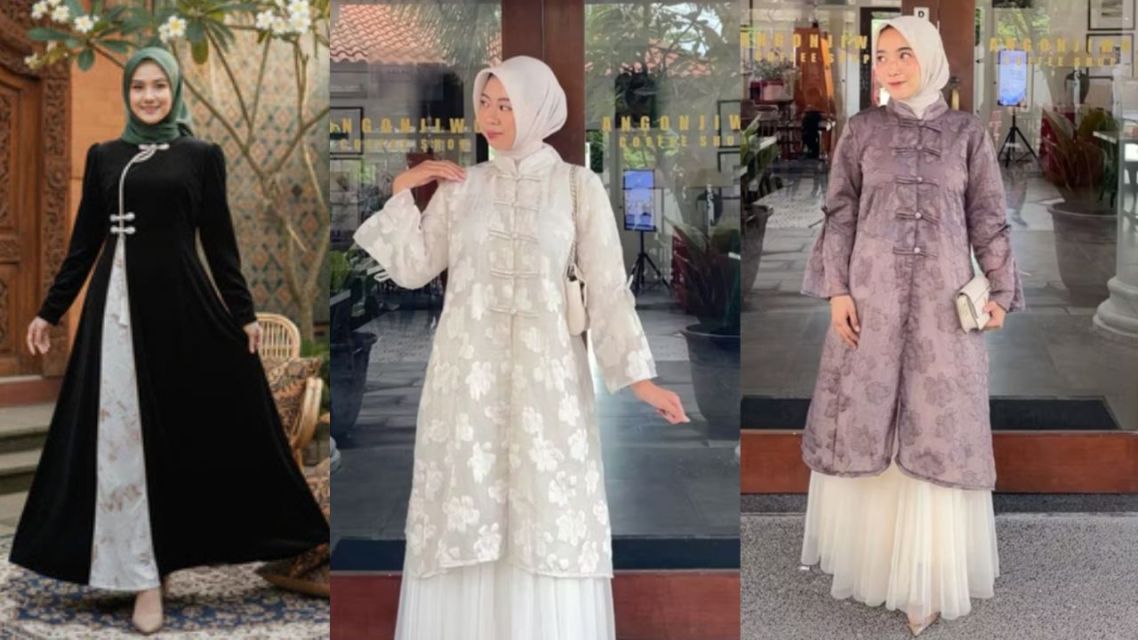 8 Tren Gamis Dewasa untuk Lebaran 2026 yang Viral di TikTok, Elegan dan Bikin Penampilan Stunning 14 Gamis Cheongsam Modest Style