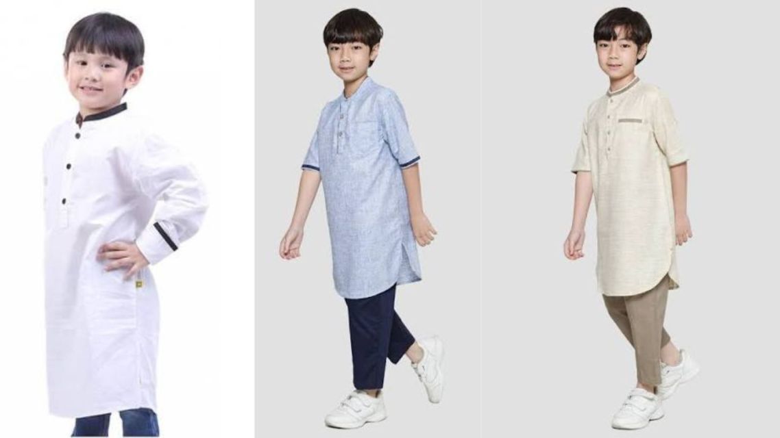 10 Baju Lebaran Anak Laki-Laki Stylish, Bikin Si Kecil Ganteng Maksimal 15 Kurta Anak yang Simpel dan Elegan