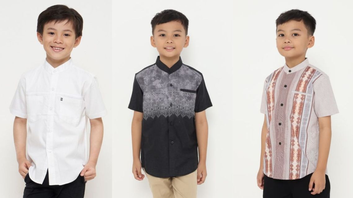 10 Baju Lebaran Anak Laki-Laki Stylish, Bikin Si Kecil Ganteng Maksimal 18 Koko dengan Detail Kantong Modern