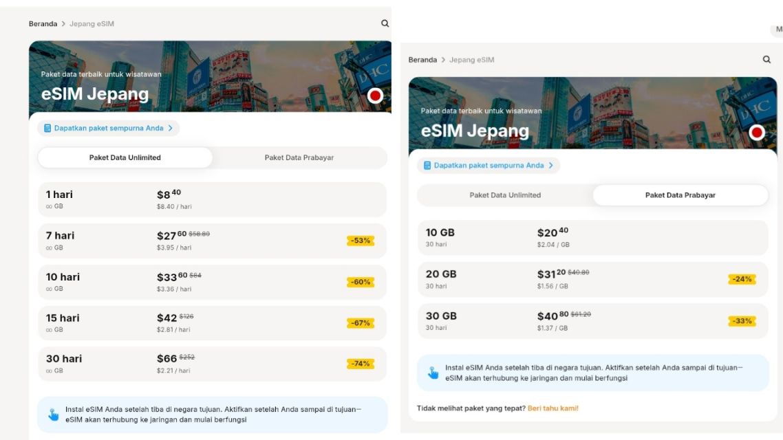 Yesim eSIM Review: Pengalaman Nyata Pakai Internet di 5 Negara Asia dalam Satu Bulan 12 Negara 2: Jepang (10 hari, Tokyo, Kyoto, Osaka)