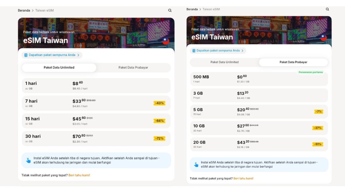 Yesim eSIM Review: Pengalaman Nyata Pakai Internet di 5 Negara Asia dalam Satu Bulan 15 Negara 5: Taiwan (5 hari, Taipei dan Jiufen)