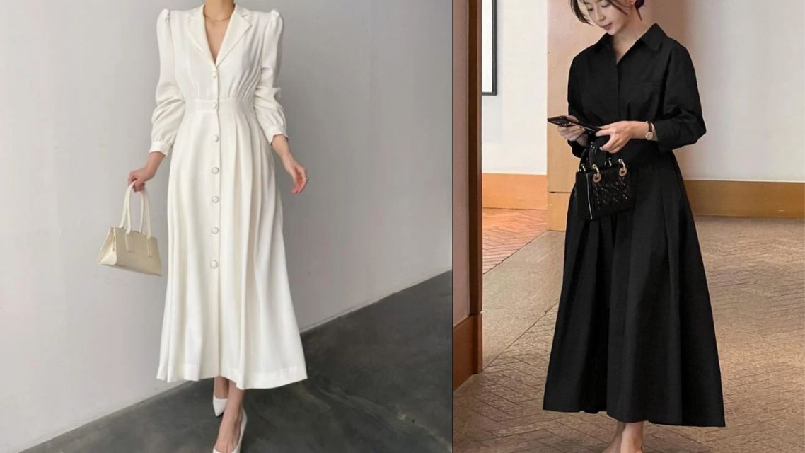 12 Inspirasi Outfit Jumat Agung Wanita yang Sopan dan Elegan Anti Saltum untuk Ibadah 16 Anggun Tertutup – Dress Lengan Panjang