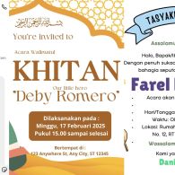 6 Contoh Undangan Khitanan Anak Singkat yang Menarik