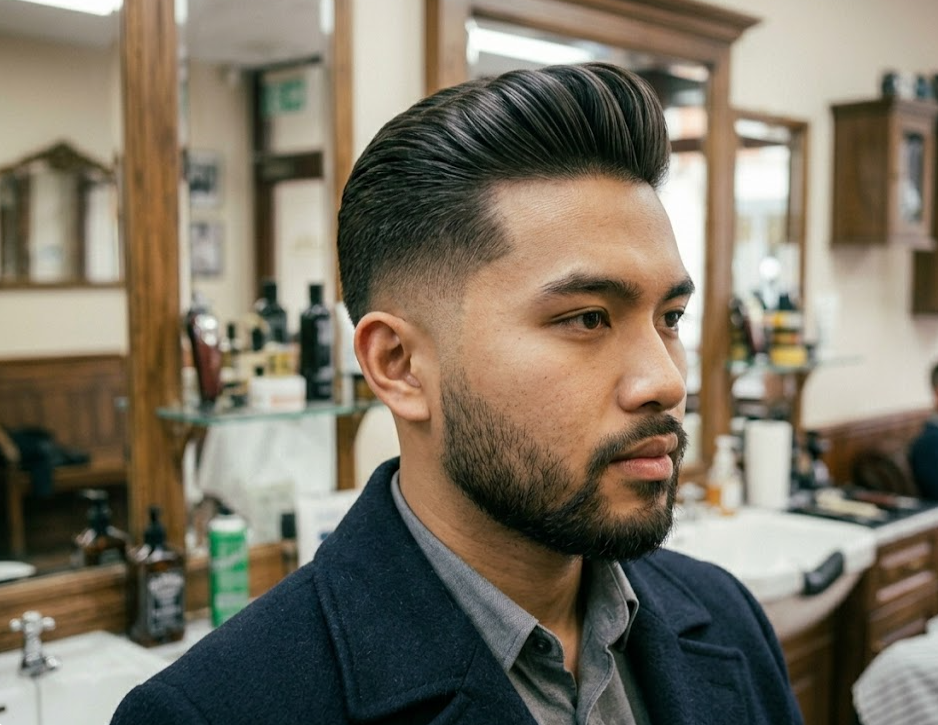 Rekomendasi Potongan Rambut Pria Low Fade, Gaya Simpel yang Bikin Muka Makin Fresh 12 hipwee-Low fade pompadeur