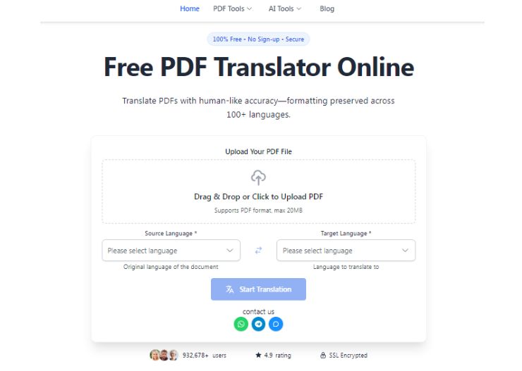 Free AI PDF Translator Online – Translate PDFs Without Losing Formatting 2 ai pdf translator online