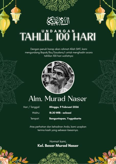 6 Contoh Undangan Tahlilan 7 Hari, 40 Hari, hingga 1000 Hari 9 contoh undangan tahlil 100 hari