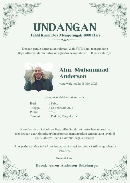 6 Contoh Undangan Tahlilan 7 Hari, 40 Hari, hingga 1000 Hari 11 contoh undangan tahlilan 1000 hari