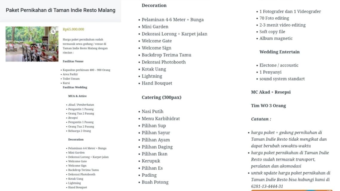 12 Paket Wedding Malang Terpercaya & Lengkap. Bikin Pernikahan Impian Jadi Nyata 23 Paket Wedding Malang (10)