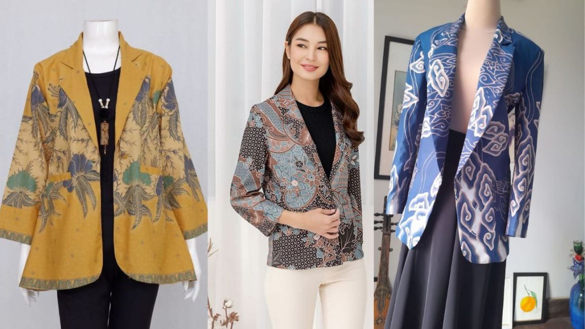 10 Model Outer Batik Kekinian yang Stylish dan Mudah di Mix & Match 19 Model outer batik kekinian (8)