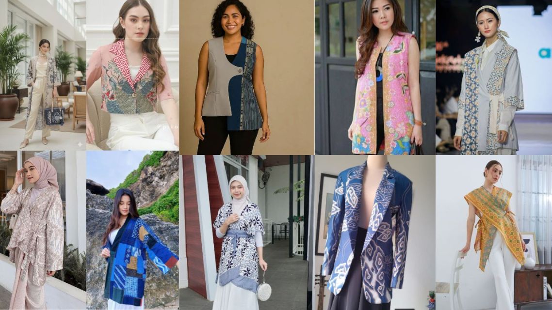 10 Model Outer Batik Kekinian yang Stylish dan Mudah di Mix & Match 22 All model outer batik kekinian