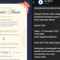 5 Contoh Undangan Ngunduh Mantu Simple dan Modern