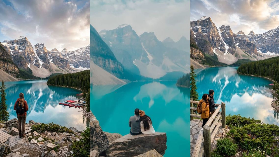 Hiking the Canadian Rockies: Exploring Banff and Jasper National Parks 10 Traveler enjoying breathtaking views in the Canadian Rockies