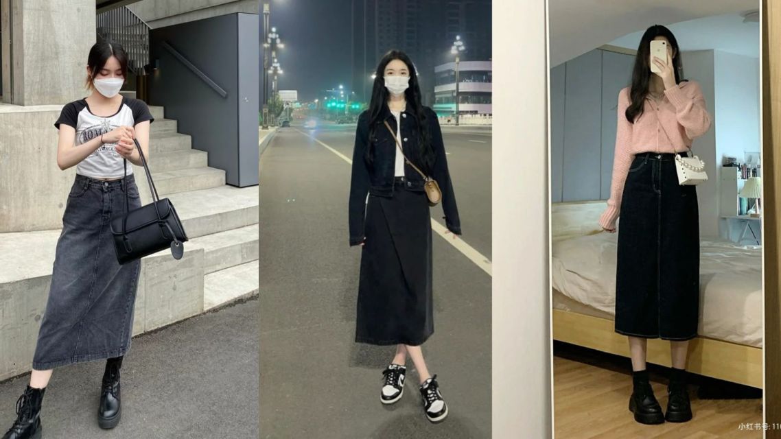 12 Inspirasi OOTD Rok Jeans yang Stylish dan Kekinian untuk Semua Bentuk Tubuh 20 Ootd rok jeans (8)