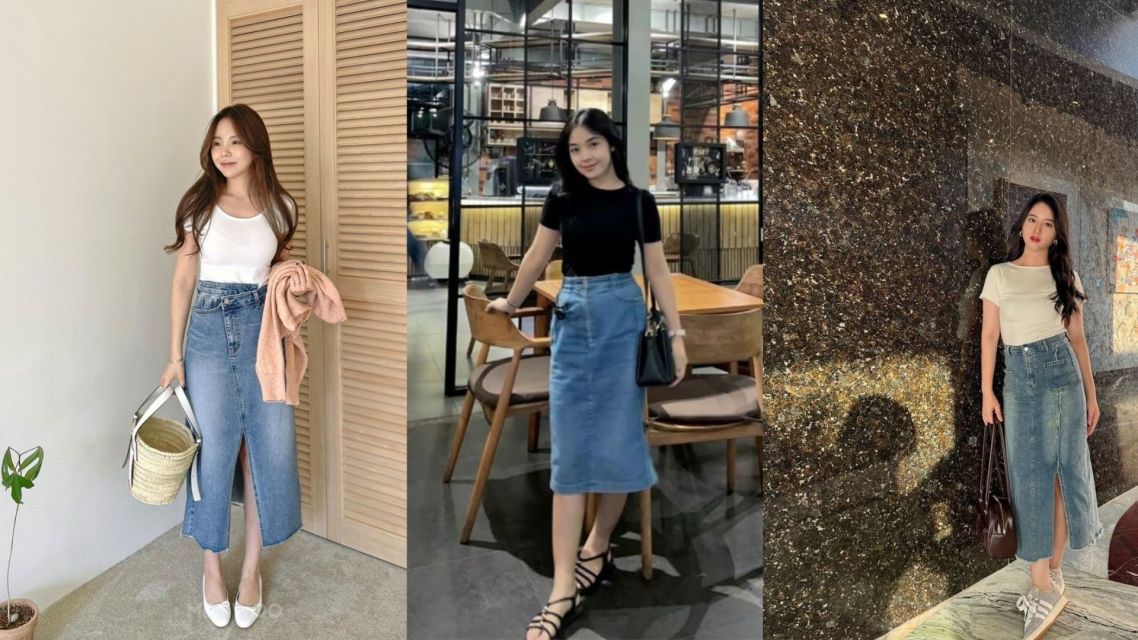 12 Inspirasi OOTD Rok Jeans yang Stylish dan Kekinian untuk Semua Bentuk Tubuh 23 ootd rok jeans