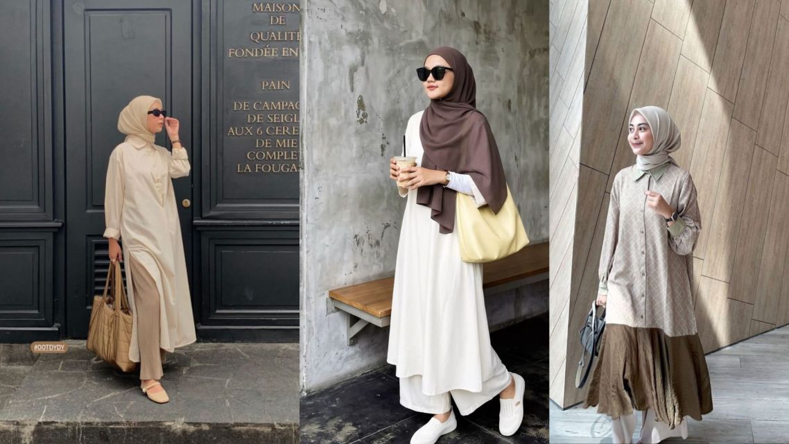 15 Outfit Kantor Wanita Hijab yang Elegan, Modern, dan Bikin Penampilan Makin Profesional 20 Outfit kantor wanita hijab (4)