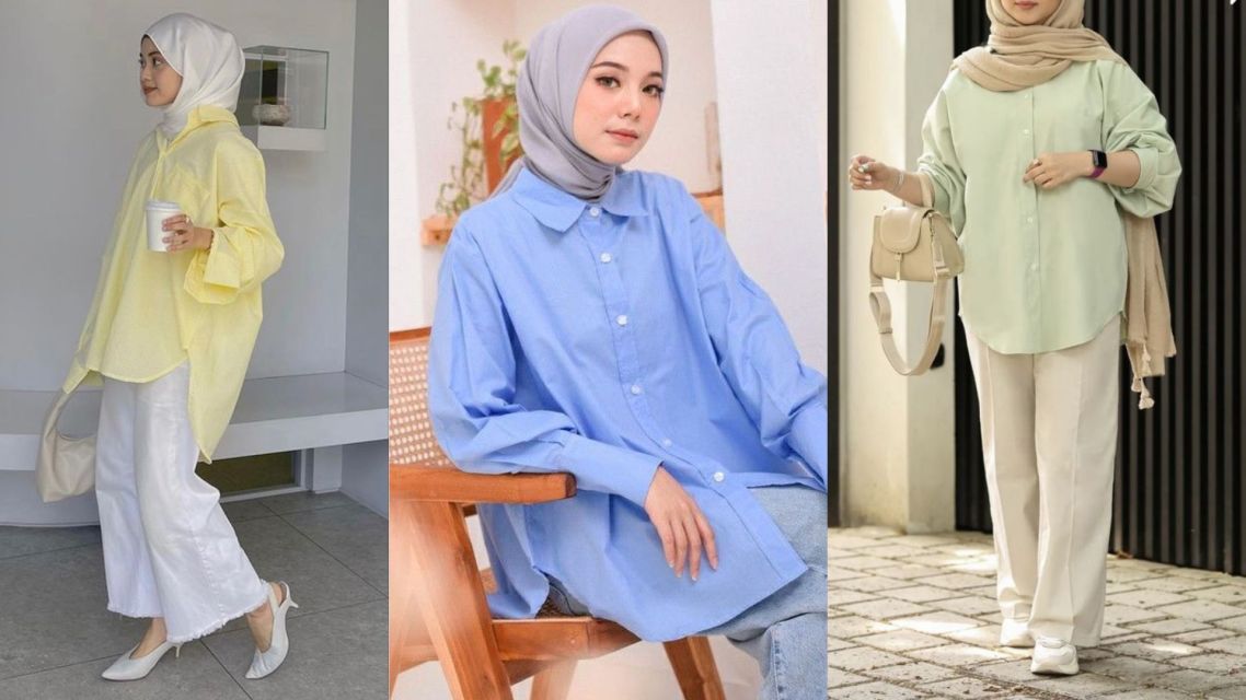 15 Outfit Kantor Wanita Hijab yang Elegan, Modern, dan Bikin Penampilan Makin Profesional 21 Outfit kantor wanita hijab (4)