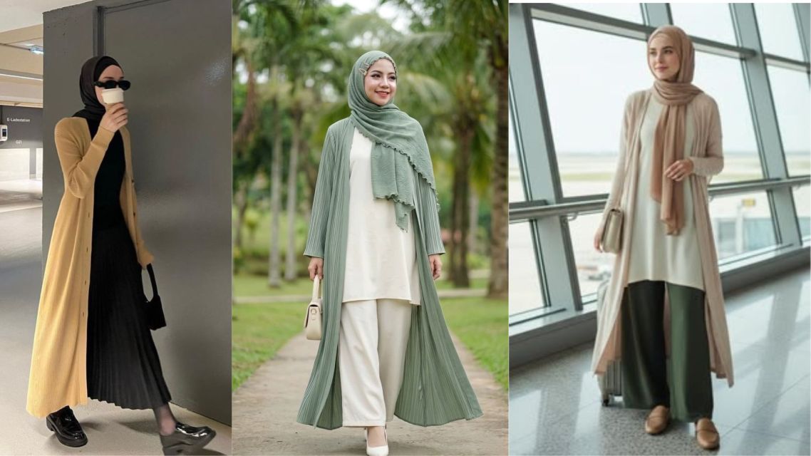 15 Outfit Kantor Wanita Hijab yang Elegan, Modern, dan Bikin Penampilan Makin Profesional 30 Outfit kantir wanita hijab (14)