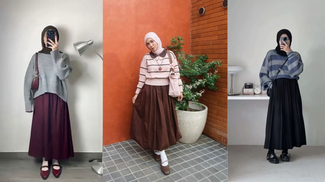 15 Outfit Kantor Wanita Hijab yang Elegan, Modern, dan Bikin Penampilan Makin Profesional 26 Outfit kantor wanita hijab (10)