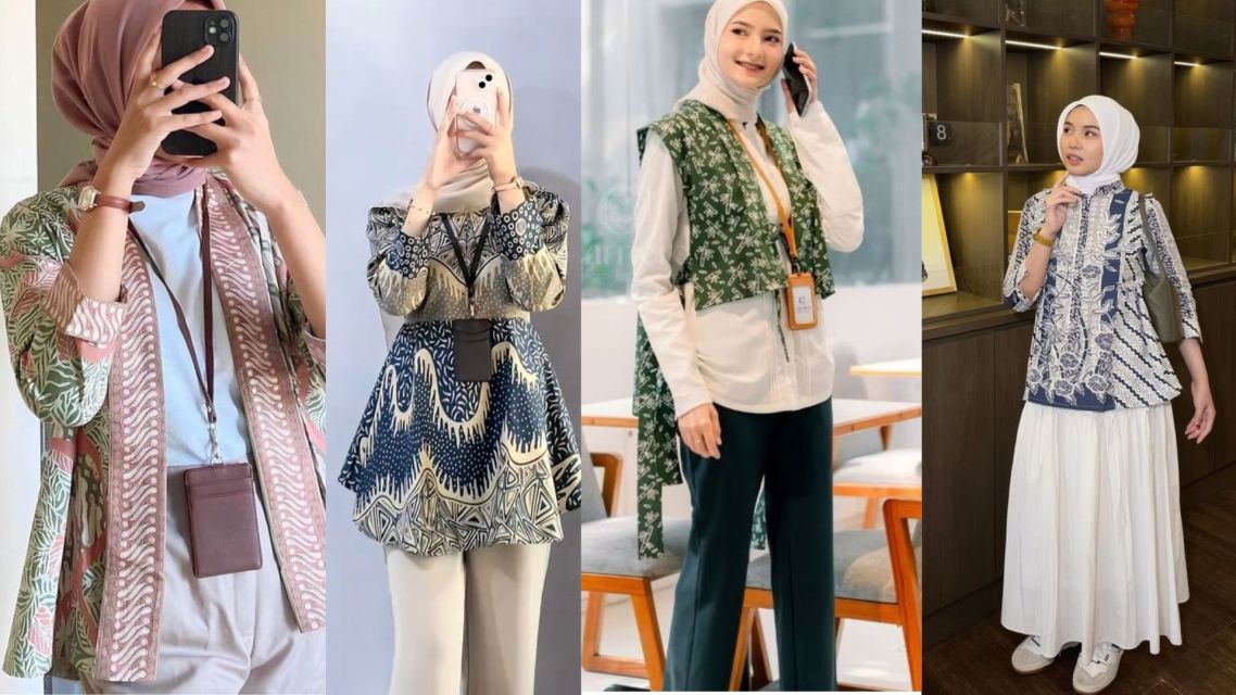 15 Outfit Kantor Wanita Hijab yang Elegan, Modern, dan Bikin Penampilan Makin Profesional 31 Outfit kantor wanita hijab (15)