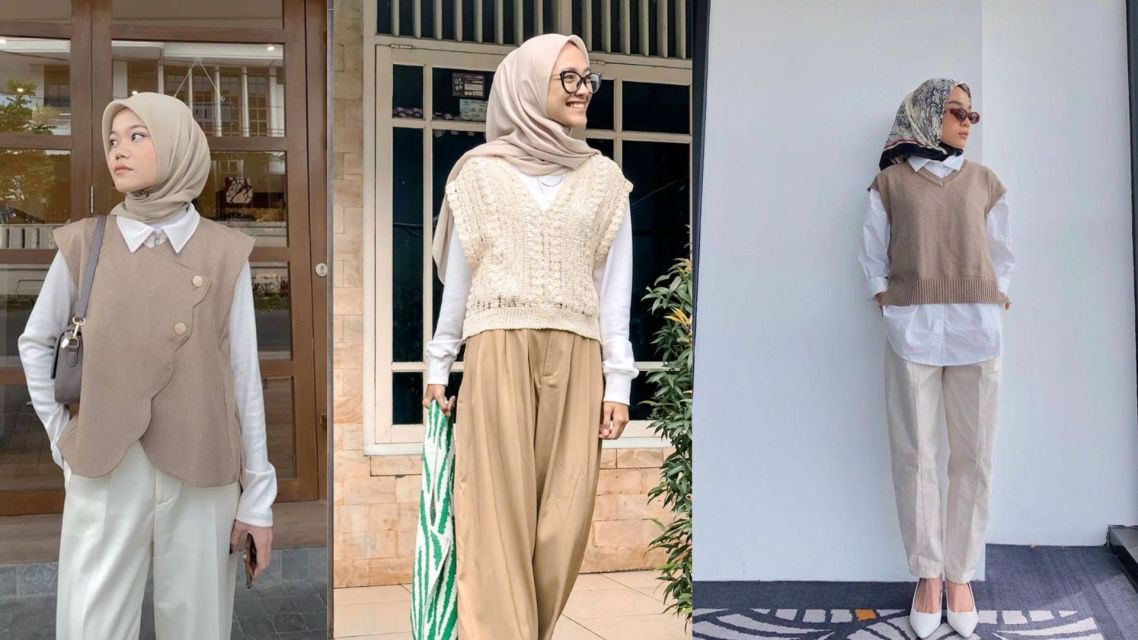 15 Outfit Kantor Wanita Hijab yang Elegan, Modern, dan Bikin Penampilan Makin Profesional 19 Outfit kantor wanita hijab (3)