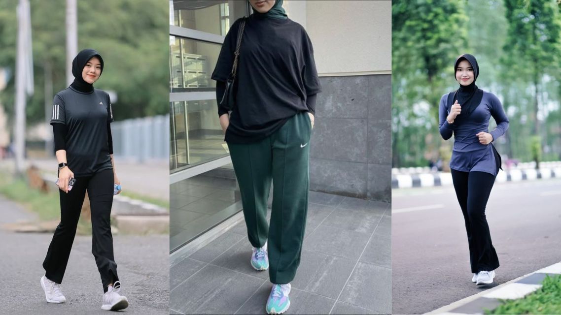11 Outfit Jalan Sehat Hijab yang Nyaman, Stylish, dan Cocok untuk Aktivitas Outdoor 13 Outfit jalan sehat hijab (3)