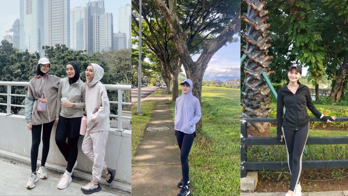11 Outfit Jalan Sehat Hijab yang Nyaman, Stylish, dan Cocok untuk Aktivitas Outdoor 14 Outfi jalan sehat hijab (3)